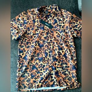 Leopard men shirt , size S